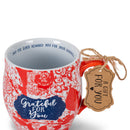 Grateful For You Fire Brick Red 13 Ounce Ceramic Mug