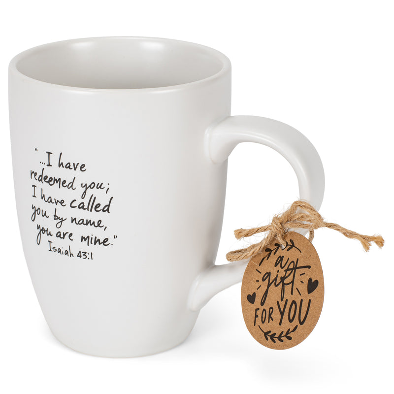 Accepted Worthy Chosen Loved Forgiven Whimsical White 14 Ounce Ceramic Mug