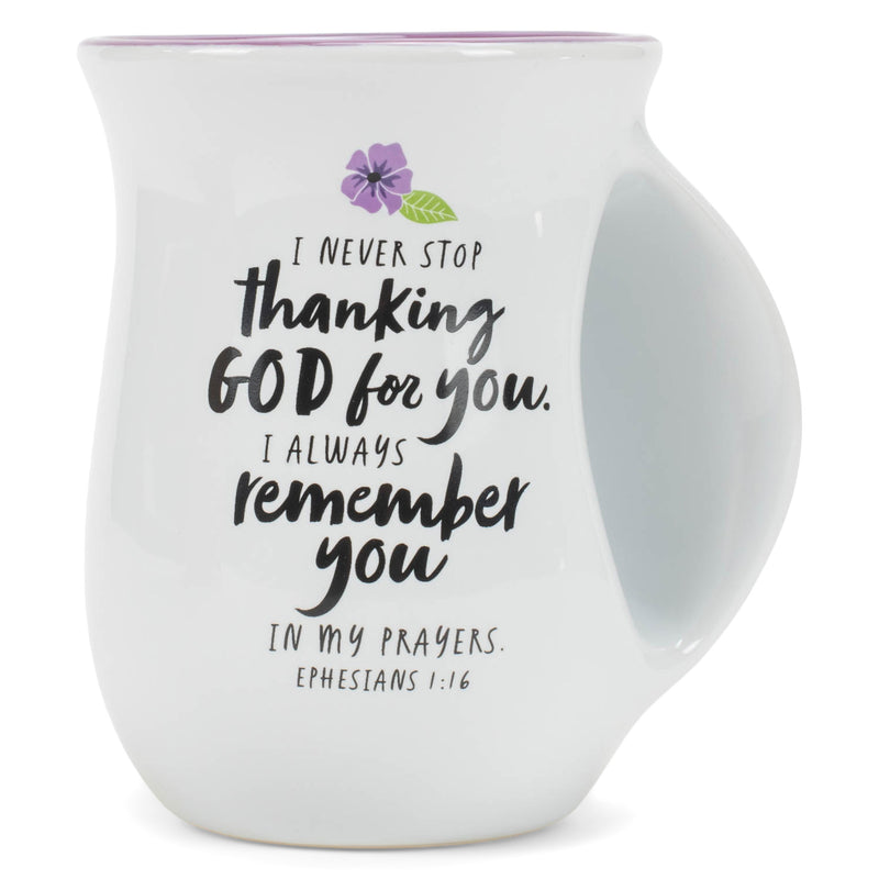 Lighthouse Christian Products Pastors Wife Inspirational 14 ounce Ceramic Handwarmer Stoneware Mug, Purple