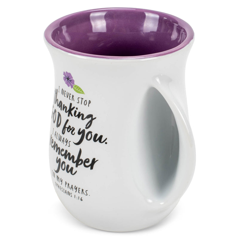 Lighthouse Christian Products Pastors Wife Inspirational 14 ounce Ceramic Handwarmer Stoneware Mug, Purple