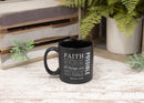 With God All Is Possible Matte Black 16 Ounce Ceramic Mug