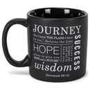 The Lord Plans The Journey Matte Black 16 Ounce Ceramic Mug