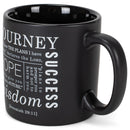 The Lord Plans The Journey Matte Black 16 Ounce Ceramic Mug