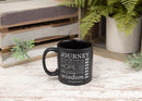 The Lord Plans The Journey Matte Black 16 Ounce Ceramic Mug