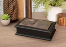 Lighthouse Christian Products The Lord Direct Your Path Bronzelike Finish 8.5 x 5.75 Cast Stone and Wood Sculpture Plaque Box