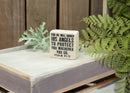 Lighthouse Christian Products His Angels Will Protect Scripture Block 2.25 x 2.25 Cast Stone Plaque