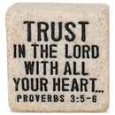 Lighthouse Christian Products Trust in The Lord Scripture Block 2.25 x 2.25 Cast Stone Plaque