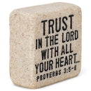 Lighthouse Christian Products Trust in The Lord Scripture Block 2.25 x 2.25 Cast Stone Plaque
