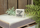 Lighthouse Christian Products Faith In God Scripture Block 2.25 x 2.25 Cast Stone Plaque