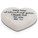 Lighthouse Christian Products Thank God for You Scripture Heart 2.25 x 2.25 Cast Stone Plaque
