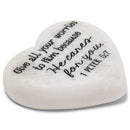 Lighthouse Christian Products He Cares for You Scripture Heart 2.25 x 2.25 Cast Stone Plaque