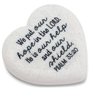 Lighthouse Christian Products Hope in The Lord Scripture Heart 2.25 x 2.25 Cast Stone Plaque