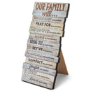 Lighthouse Christian Products Our Family Will Love One Another Rustic Stacked Pallet 5 x 10 Wood Plaque