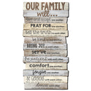 Lighthouse Christian Products Our Family Will Love One Another Rustic Stacked Pallet 15.25 x 29.25 Wood Plaque