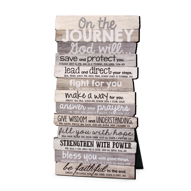 Lighthouse Christian Products On The Journey God Will Rustic Stacked Pallet 5 x 10 Wood Plaque