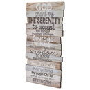 Lighthouse Christian Products Serenity Prayer Rustic Stacked Pallet 8.5 x 16.5 Wood Plaque