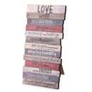 Lighthouse Christian Products Love Will Put God First Rustic Stacked Pallet 5 x 10 Wood Plaque