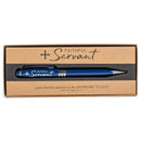 Faithful Servant Scripture Midnight Black 5.5 inch Metal Ballpoint Twist Pen