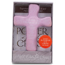 Lighthouse Christian Products Strong and Courageous Pink 5 Inch Foam Rubber Squeezable Palm Cross