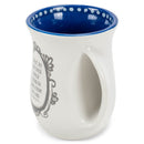 Lighthouse Christian Products Flourish Navy Blue 14 ounce Ceramic Stoneware Handwarmer Coffee Mug, Spread Joy