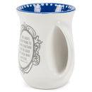 Lighthouse Christian Products Flourish Navy Blue 14 ounce Ceramic Stoneware Handwarmer Coffee Mug, Today Is A Good Day