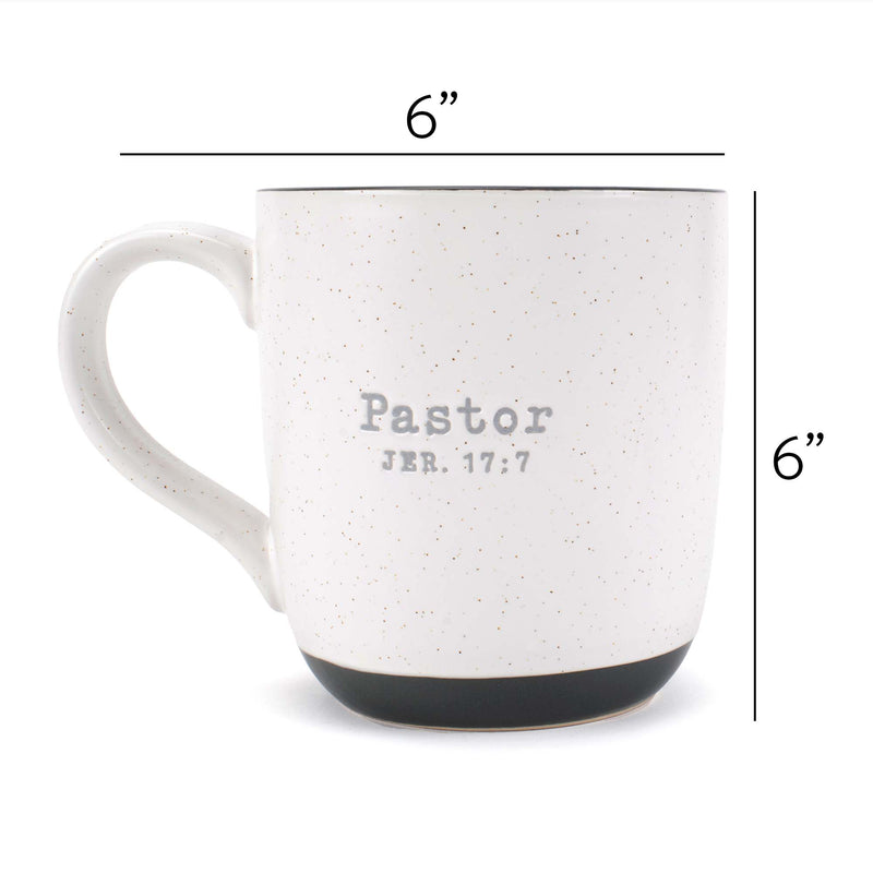 Lighthouse Christian Products Pastor Speckled Grey 13 ounce Ceramic Coffee Mug
