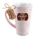 Lighthouse Christian Products Always Remembered Blush Pink 20 ounce Ceramic Latte Mug