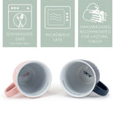 Lighthouse Christian Products Mr and Mrs Blue and Pink 13 ounce Ceramic Coffee Mugs Set of 2