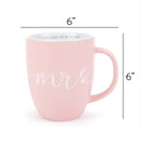 Lighthouse Christian Products Mr and Mrs Blue and Pink 13 ounce Ceramic Coffee Mugs Set of 2