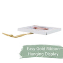 Lighthouse Christian Products Baby White 4 x 3 Metal Mini Picture Frame Christmas Ornament