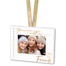 Lighthouse Christian Products Friends White 4 x 3 Metal Mini Picture Frame Christmas Ornament