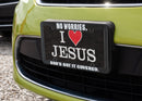Dicksons No Worries Gods Got it Covered Black 12 x 6 Inch Plastic License Plate Frame