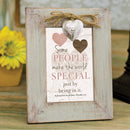 Some People Make World Special Natural Taupe Locket Wood Inspirational Photo Frame