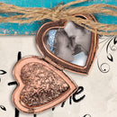You Are Braver Stronger Loved Teal Distressed Locket Easel Back Picture Frame