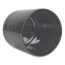 Embossed Subway Tile Ceramic Stoneware Cork Bottom Kitchen Utensil Holder, Grey