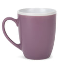 Solid Color Purple White Exterior 16 ounce Matte Ceramic Mugs Matching Set of 4