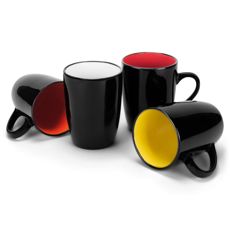 Complete set of Color Pop Warm Red Orange Yellow Mugs Assorted