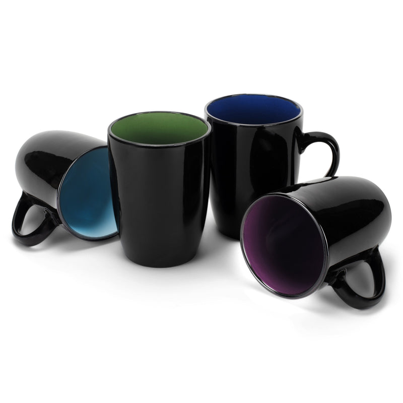 Complete set of Color Pop Cool Green Blue Purple Mugs Assorted