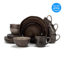 Complete set of Mocha Grey Ombre Reactive Glaze Dinnerware 16 Piece Set