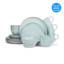 Complete set of Ice Blue Reactive Glaze Dinnerware 16 Piece Set