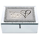Confirmation I Have YouRhinestone Mirror Music Box Plays Amazing Grace