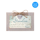Top down view of Grandma Safe Haven Blanket Smile Petite Locket Distressed Natural Music Box