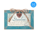 Top down view of Grandma Safe Haven Blanket Smile Petite Locket Distressed Teal Music Box