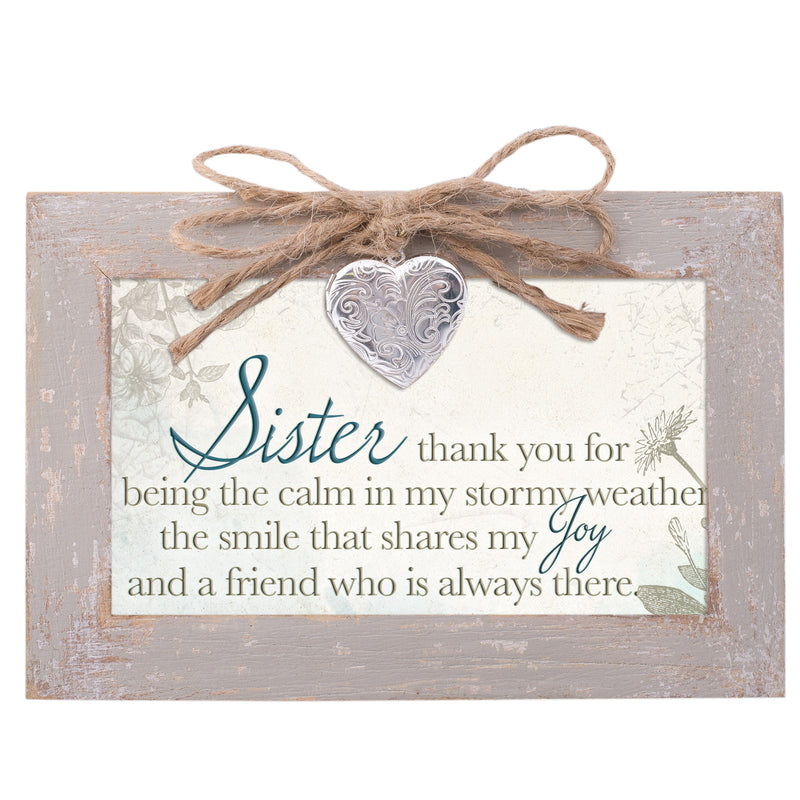 Sister the Calm in My Stormy Weather Natural Taupe Jewelry Music Box Plays You Light Up My Life