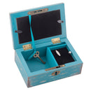 Sister the Calm in My Stormy Weather Teal Distressed Jewelry Music Box Plays Wonderful World