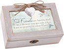 True Friends Hard to Find Natural Taupe Jewelry Music Box Plays Wonderful World