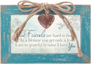 True Friends Grateful Teal Wood Locket Jewelry Music Box Plays Tune That's What Friends are For