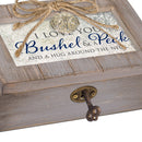 Love You A Bushel A Peck A Hug Grey Locket Petite Music Box Plays Light Up My Life