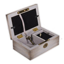 Home décor keepsake and trinket box made with hidden musical mechanism inside