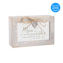 Top down view of Mom Grateful Love Petite Locket Distressed Natural Music Box
